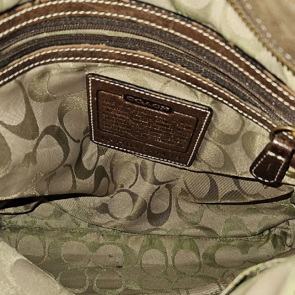 Coach REHAB Dark Brown Suede Bag Crossbody with Tassel - Picture 10 of 13